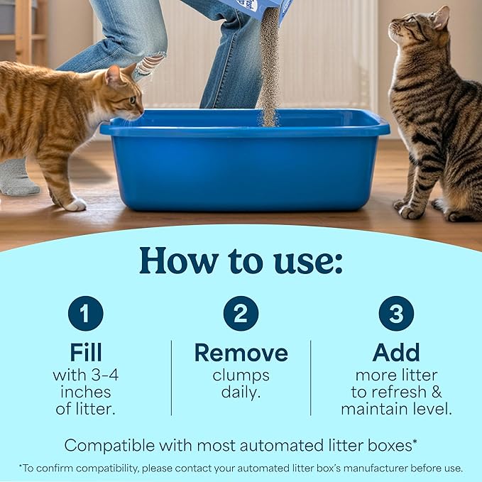 Fresh Step Extreme Multi Cat Clumping Litter with Febreze Freshness, Low Dust, Odor Control with Ammonia Block Tech, Compatible in Automatic Litter Boxes, 14 lb. Box