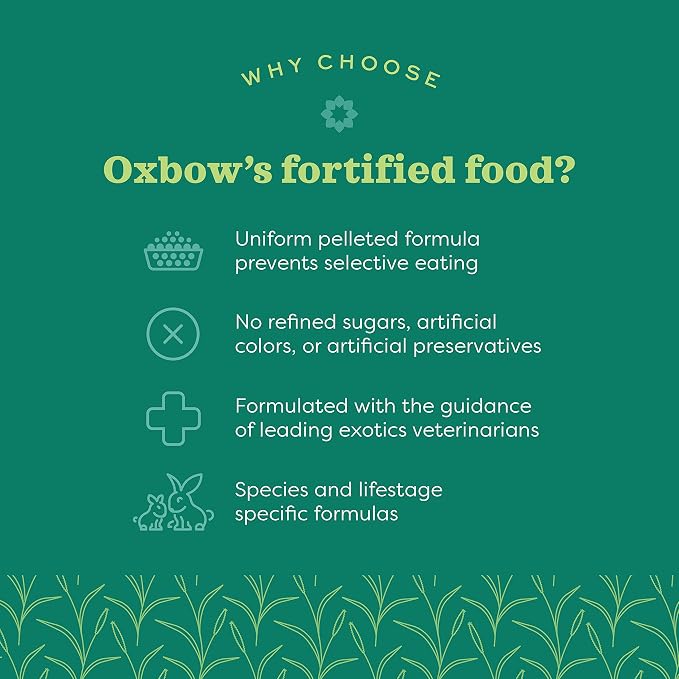 Oxbow Essentials Rabbit Food, Young Rabbit, Made with Oxbow Timothy, Pet Food Pellets for Bunnies, Small Animal Pet Products, Made in USA, High Fiber Bunny Supplies, 10 lb. bag