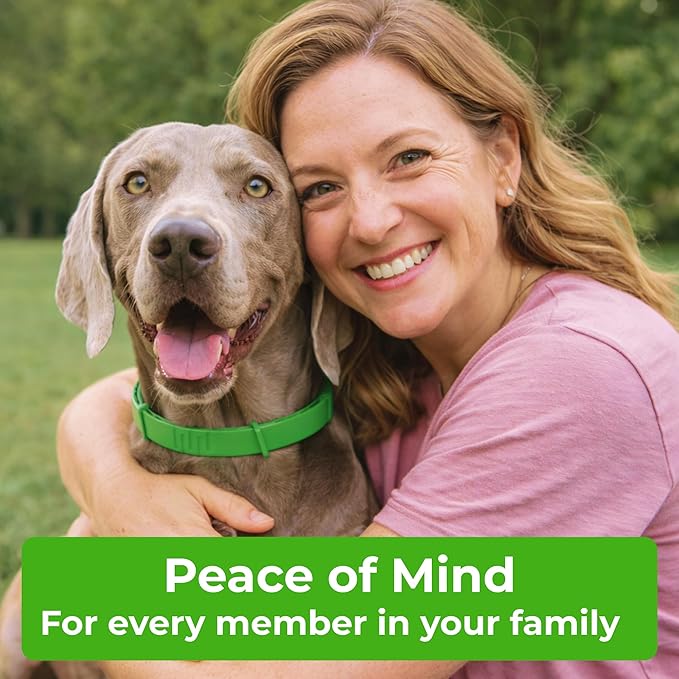 FurLife Flea and Tick Collar for Dogs – Waterproof Green Dog Collar, Pet Supplies for Tick and Flea Prevention for Dogs, Safe for All Breeds