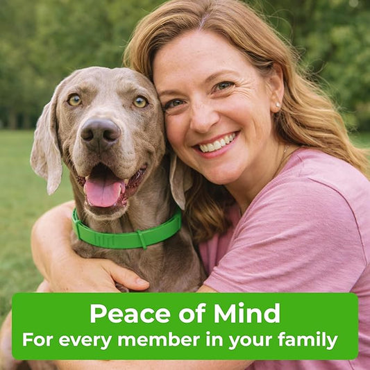 FurLife Flea and Tick Collar for Dogs – Waterproof Green Dog Collar, Pet Supplies for Tick and Flea Prevention for Dogs, Safe for All Breeds