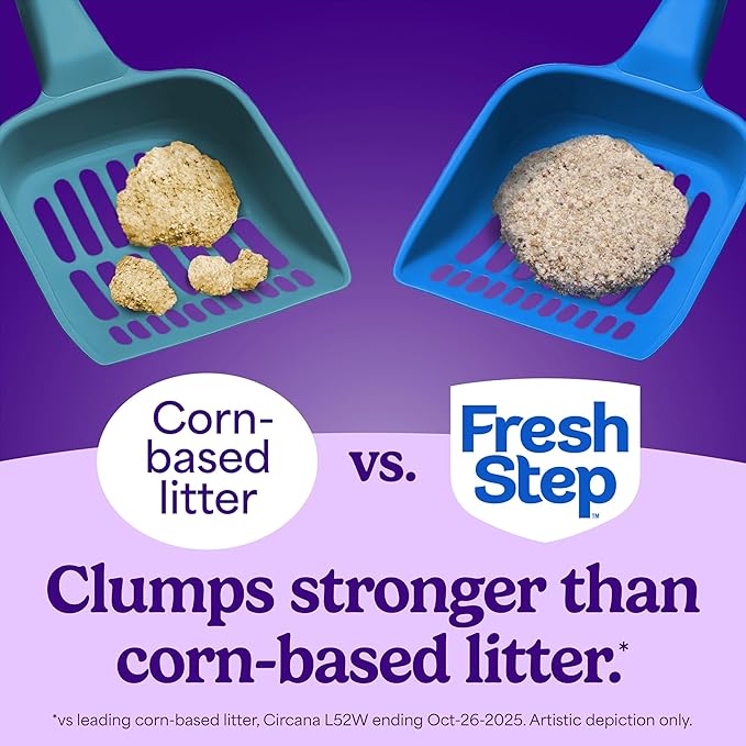 Fresh Step Advanced Ever Fresh Multi Cat Clumping Cat Litter, Unscented, Low Dust, Odor Control with Ammonia Block Tech, Compatible in Automatic Litter Boxes, 32 lb. (2 x 16 lb.)