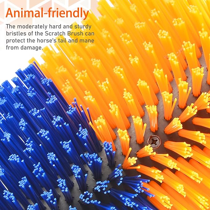 4PCS Livestock Scratch Brushes, Horse Scratcher Full Massage Brush Kit for Relieving Itching, Yellow