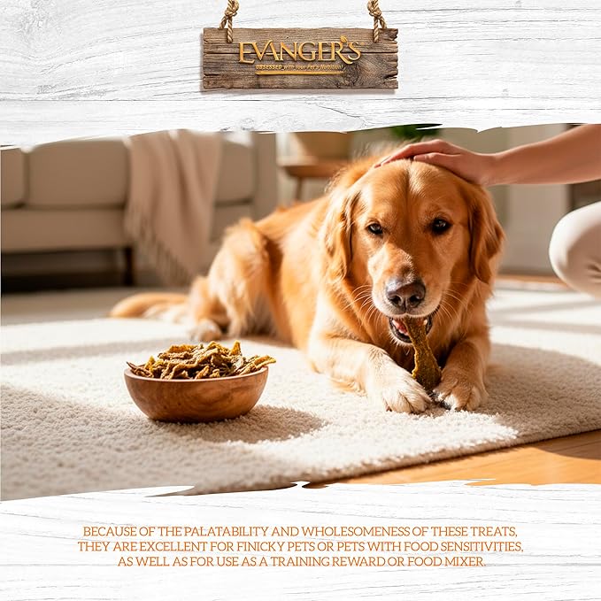 Evanger's Nothing But Natural Gently Dried Beef Tongue Treats for Dogs & Cats – 4.6 oz – Single-Ingredient, Grain-Free, Protein Snack – Supports Digestive & Coat Health