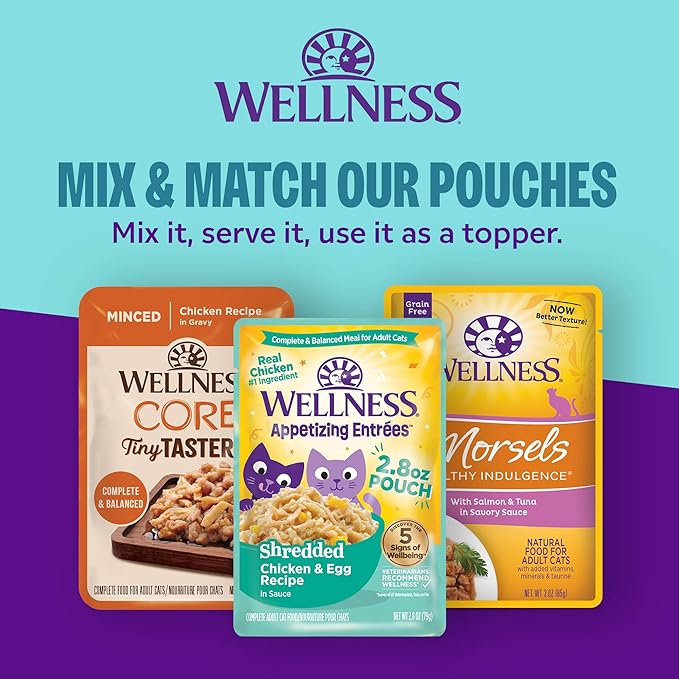 Wellness CORE Signature Selects Variety Pack Kitten Canned Wet Cat Food, Natural, Protein Rich, Grain Free, 2.8 oz, Pack of 8 Cans