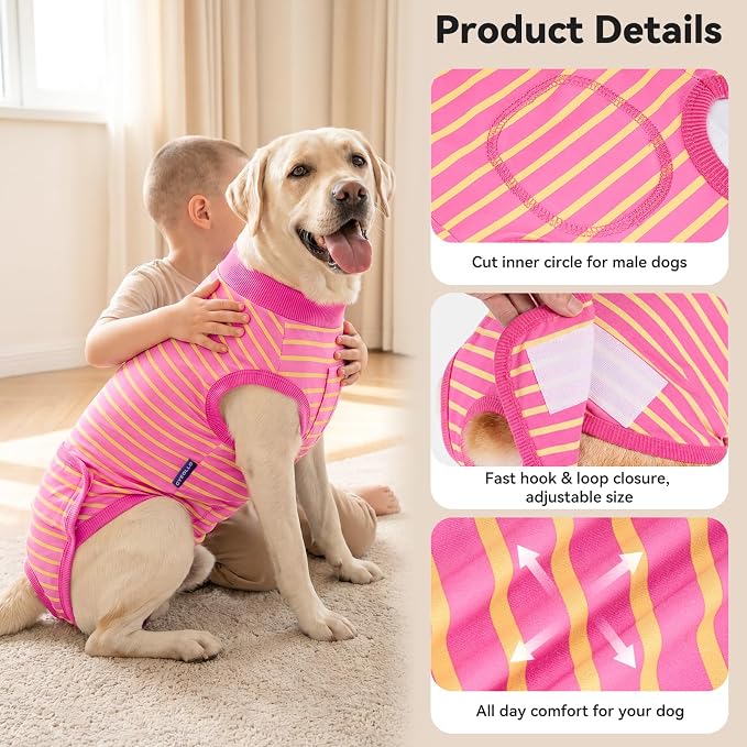 cyeollo Dog Surgery Recovery Suit, Surgical Onesie for Female & Male Dogs