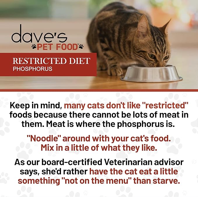 Dave's Pet Food Kidney Support for Cats (Chicken & Chicken Liver in Broth) - Low Phosphorus & Low Protein Wet Cat Food for Renal Health - No Prescription Needed - 3 oz (Case of 12)