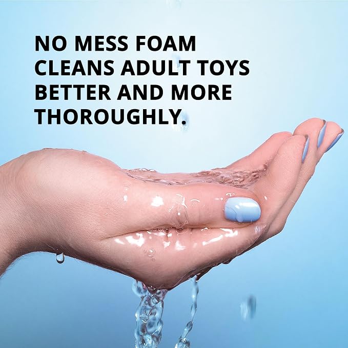 Adam & Eve Sex Toy Cleaner, 4 In 1 Pure And Clean Foaming Adult Toy Cleaner, Fast Acting Misting Spray For Adult Toys, Vibrators, Dildos, Tea Tree Oil Formula Perfect for Gifting, No Residue, 1.6 oz