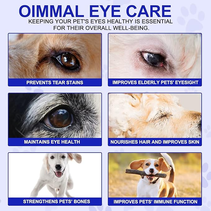 Dog Eye Health Care Supplements, 180 Count, Vision Support with Omega 3 and DHA