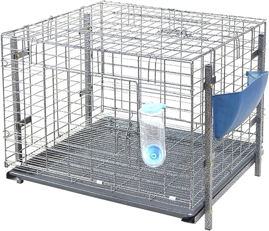 Stackable Rabbit Cage with Feeder and Water Bottle, 24 x 24 x 16 inches, Guinea Pig Ferret Bunny Hutch (2)