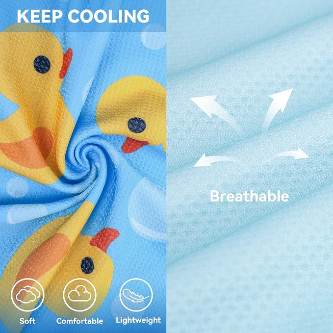 cyeollo 2 Pack Dog Cooling Shirt, Lightweight Sun Protection Sleeveless Dog Vest, Breathable Summer Clothes for Small Dogs Boy & Girl, Soft Pet Tshirts, Yellow Duck M