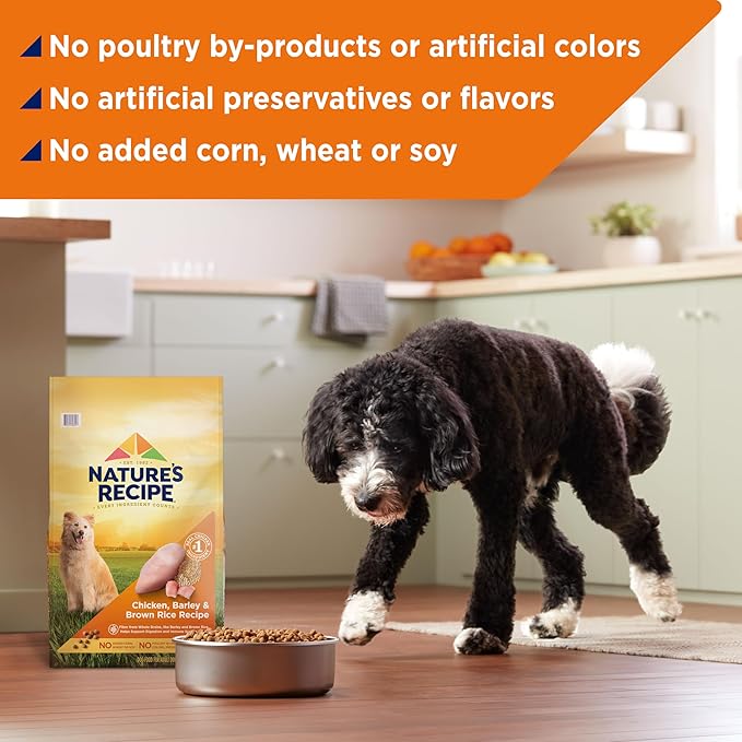 Nature's Recipe Dry Dog Food, Chicken, Barley & Brown Rice Recipe, 4 lb. Bag