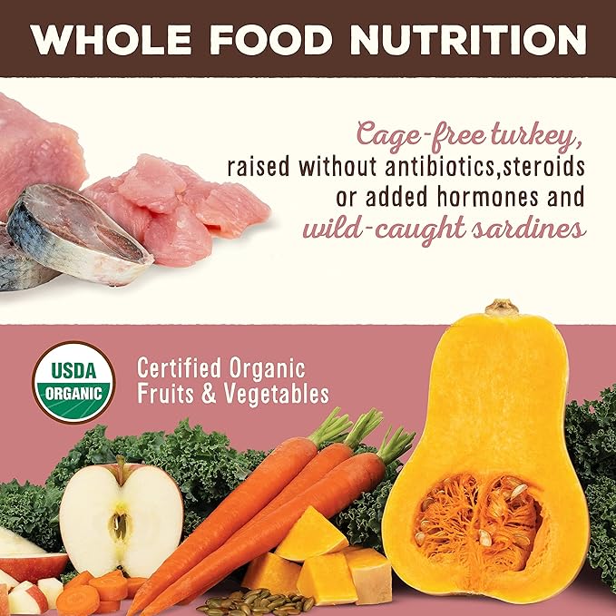 Primal Freeze Dried Raw Dog Food Nuggets, Turkey & Sardine Complete & Balanced Meal, Also Use as Topper or Treat, Premium, Healthy, Grain Free, High Protein Raw Dog Food, 30 oz