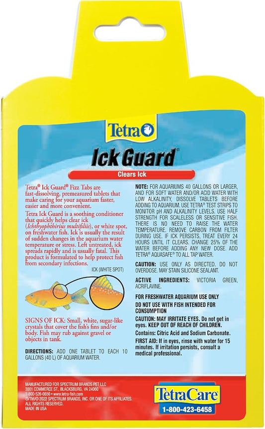 Tetra Ick Guard 8 Count, Quick Remedy for Ick in Aquariums,Golds & Yellows (Pack of 2)