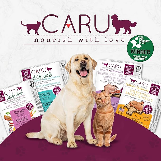Caru - Daily Dish Chicken Stew - For Dogs - Supports Overall Pet Health - Wet Dog Food/Meal Topper - Human Grade Ingredients - Grain, Corn & Soy Free - Non-GMO - Made in USA - 12 oz - Case of 12