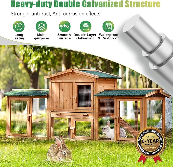 Gbekery Hardware Cloth 1/2 inch 48in x 80ft 19 Gauge, Hot-dip Galvanized After Welding Chicken Wire Fence Roll Garden Plant Welded Metal Wire Fencing Roll, Rabbit Cages Snake Fence