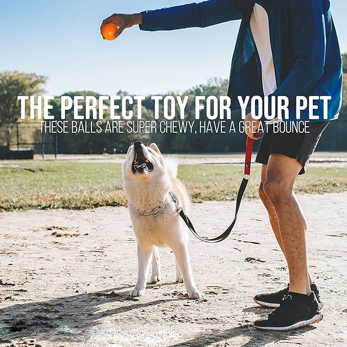 KAIKER Dog Balls Indestructible,Solid Rubber Bouncy for Dogs Aggressive Chewers Large Breed,Non-Toxic&Floating&High Elasticity,Durable Fetch Ball Medium to Chew,Play and Training.