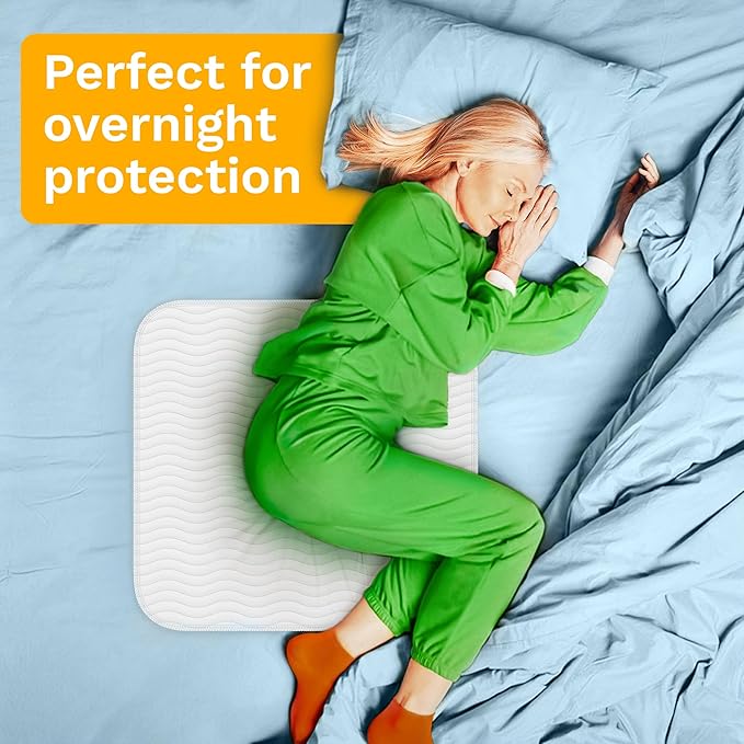 Green Lifestyle Washable Underpads 6 Pack - Large Bed Pads, 34