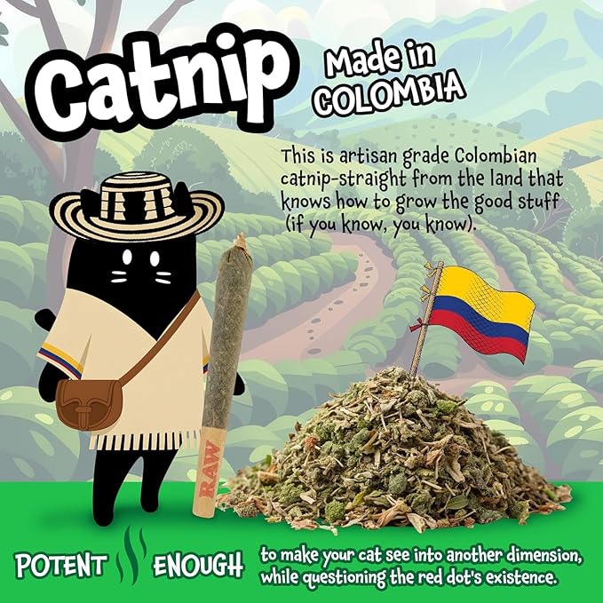 LIT LABS Catnip Toy - 10 Organic Pre-Roll Joints for Extra Purr - Funny Cat Toy for Indoor Cats with Existential Dread