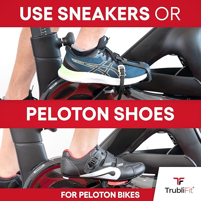 Peloton in Sneakers - Dual Function Toe Cages for Peloton Bike & Bike+ - Converts Pedals - Pedals for Regular Shoes or Peloton Shoes - Fits All Peloton Bikes