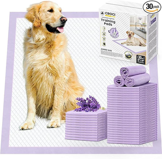 CROCI Dog Pads Extra Large 36x36in, Puppy Pads with Adhesive Tabs Super Absorbent Up to 11 Cups, Disposable (30 Counts)