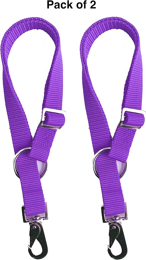 Majestic Ally Pack of 2 Horse Water Bucket Strap Hangers - Adjustable 18” to 30” length – for Indoor or Outdoor Use