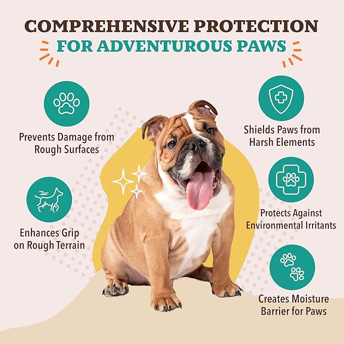 Natural Dog Company Pawtection Balm for Hot Pavement, Dry Cracked Dog Paws, and Rough Terrain - Safe, Non-Toxic, and Lick Safe - Protects Paws with Natural Ingredients, 0.15 oz Stick