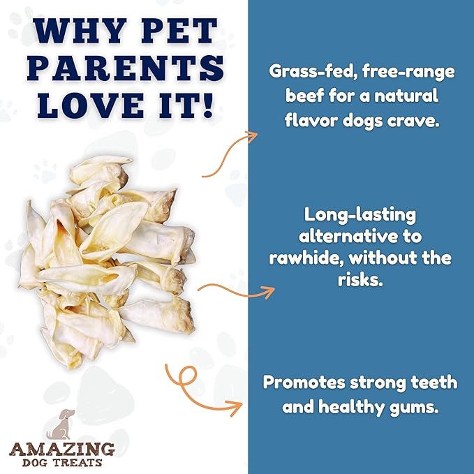 Amazing Dog Treats - Lamb Ears (10 Pcs/Pack)- Natural Dog Chews -Rawhide Alternative - No Hide Dog Bones