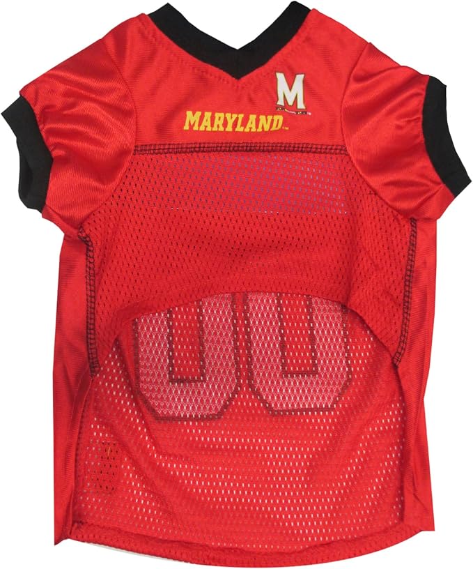 Pets First NCAA College Maryland Terrapins Mesh Jersey for DOGS & CATS, Large. Licensed Dog Jersey with your Favorite Football/Basketball College Team