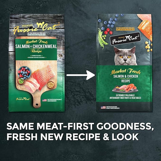 Fussie Cat Market Fresh Salmon & Chicken Recipe, Dry Cat Food, 3.5lb Bag