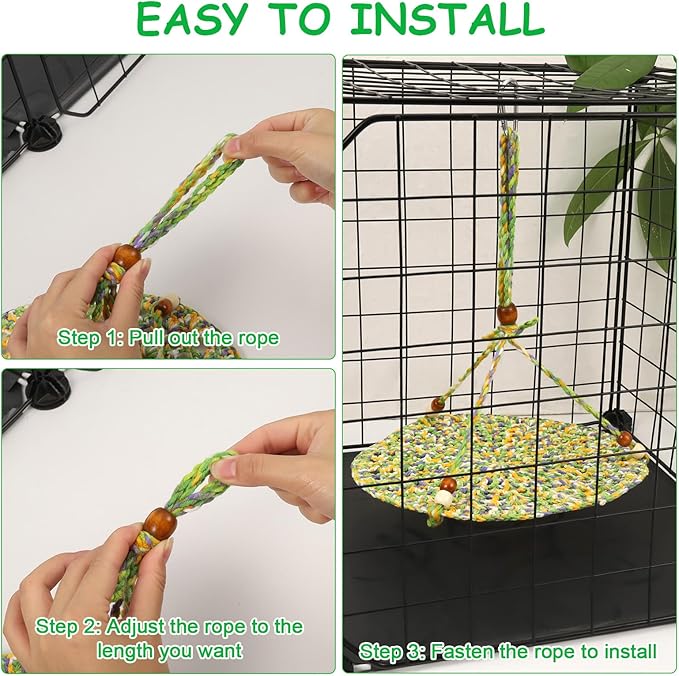 Jspupifip Bearded Dragon Bed, Large Reptile Hammock for Lizard Cage, Gecko & Chameleon Accessories