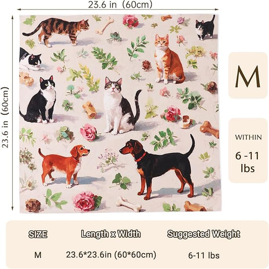Purrfect Peace Cat Swaddle Wrap – 23.6" Professional Calming Restraint Bag for Grooming, Nail Trimming & Medicine - Adjustable Cat Restraint for Grooming, Nail Clipping & Vet Visits