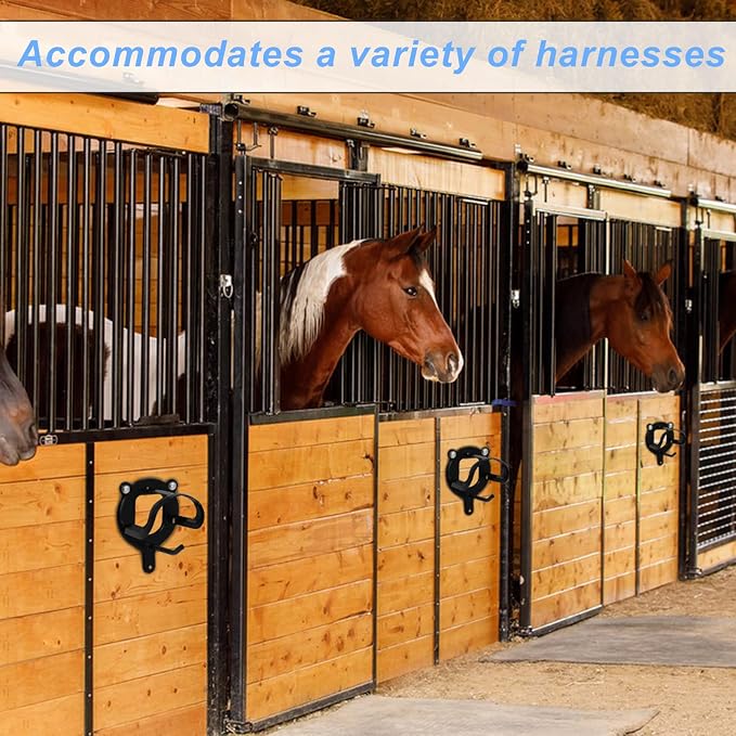 12 Counts Horse Bridle Rack, Bridle Bracket Bridle Hooks with Tubes and Screw, Horse Tack Storage Halter Hanger Metal Bridle Holder for Tack Room,Horse Blanket Rack,Bridle Holder Wall Mount
