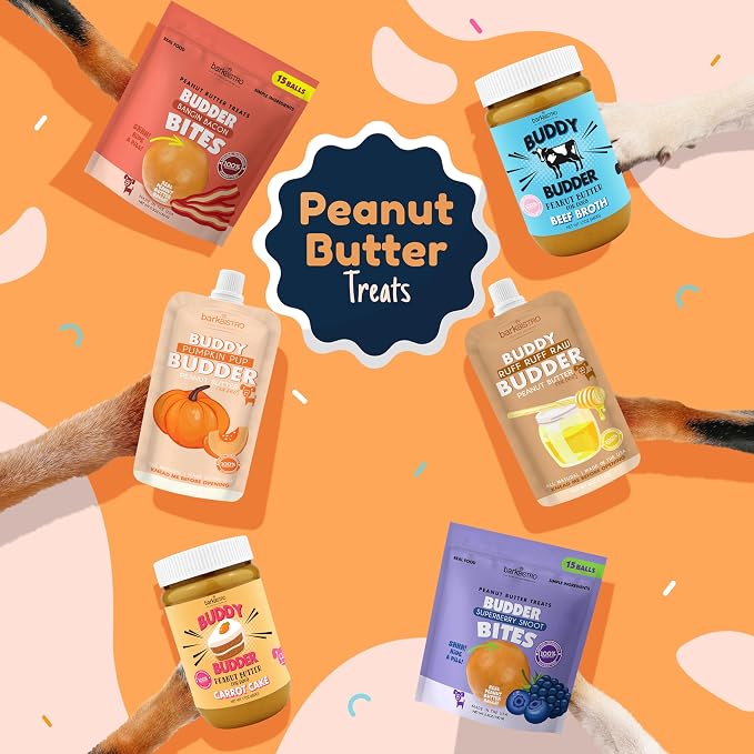 Relax Rover Buddy Budder (Stress + Anxiety), 100% Natural Dog Peanut Butter, Dog Supplment, Made in USA 17oz