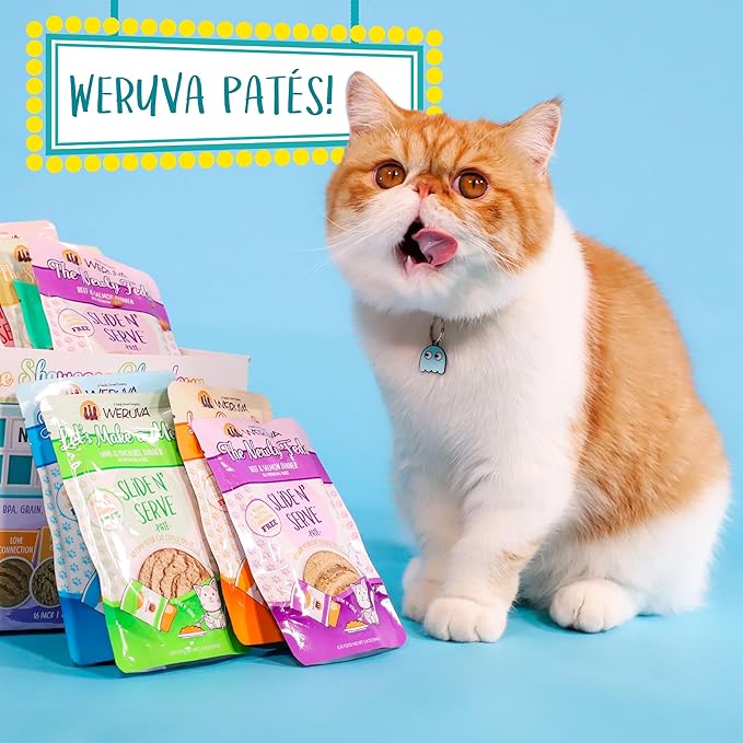 Weruva Wet Cat Food, Meal of Fortune Chicken with Chicken Liver Pate, 2.8oz Slide N Serve Pouch, Pack of 12
