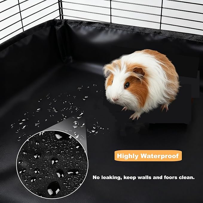 DZWLKJ Guinea Pig Cage Liner,Washable Tarp Bottom Base,Cherry Graphic,42"x56", Reusable for Rabbit, Chinchilla, Hedgehog, Ferret & Other Small Animals.