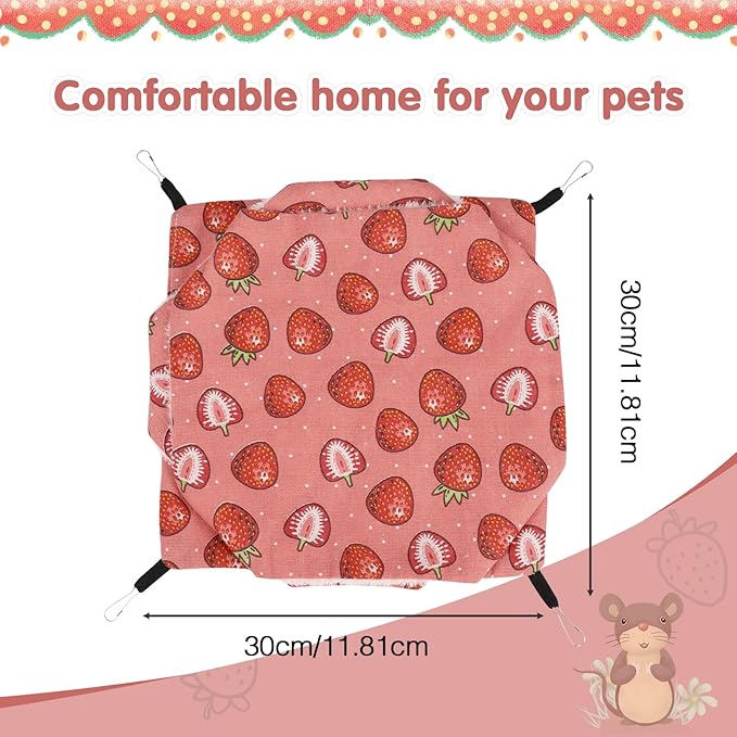 3 Layer Guinea Pig Cage Hammock, Cute Rat Hamster Hanging Hammock Bed Soft Warm Small Animals House Cage Accessories Toy for Ferret Squirrel Chinchilla Parrot Sugar Glider