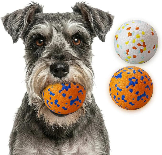Dog Ball Toys Dog Tennis Ball for Aggressive Chewers Indestructible Bouncy Lightweight Water Toy Fetch Ball for Large Medium and Small Dog
