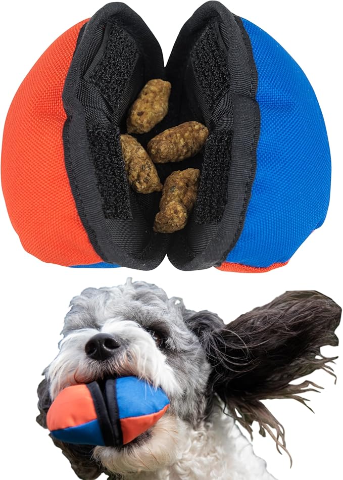 Tug-E-Nuff The Clam | Compact Dog Treat Dispenser Toy with Clever Opening Mechanism | Ideal for Interactive Dog Training | Pocket-Friendly and Size 4.5 inches