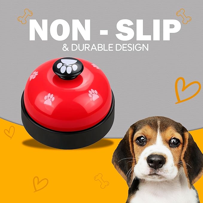 Pet Training Bell for Dogs & Cats – Potty Training Bell for Housebreaking, Obedience & Communication – Easy to Press, Durable & Loud – Indoor Puppy Training Tool (Red)