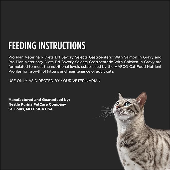 Purina Pro Plan Veterinary Diets EN Gastroenteric Feline Formula Savory Selects in Sauce Variety Pack Wet Cat Food - (Pack of 24) 5.5 oz. Cans