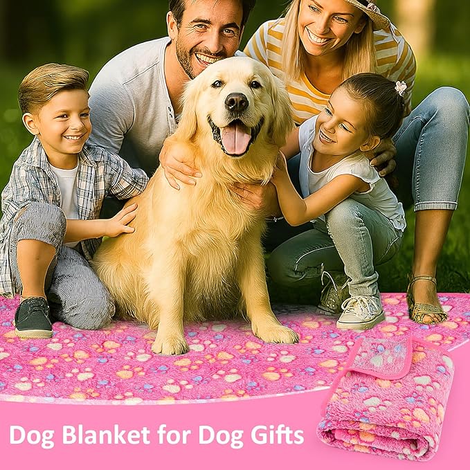 Dog Blankets for Medium Dogs, Cat, Premium Soft Dog Blankets for Small Dog Washable, Puppy Blanket Dogs Essentials for Puppies (1, 42 x 30) (1, Pink, 41" x 30")
