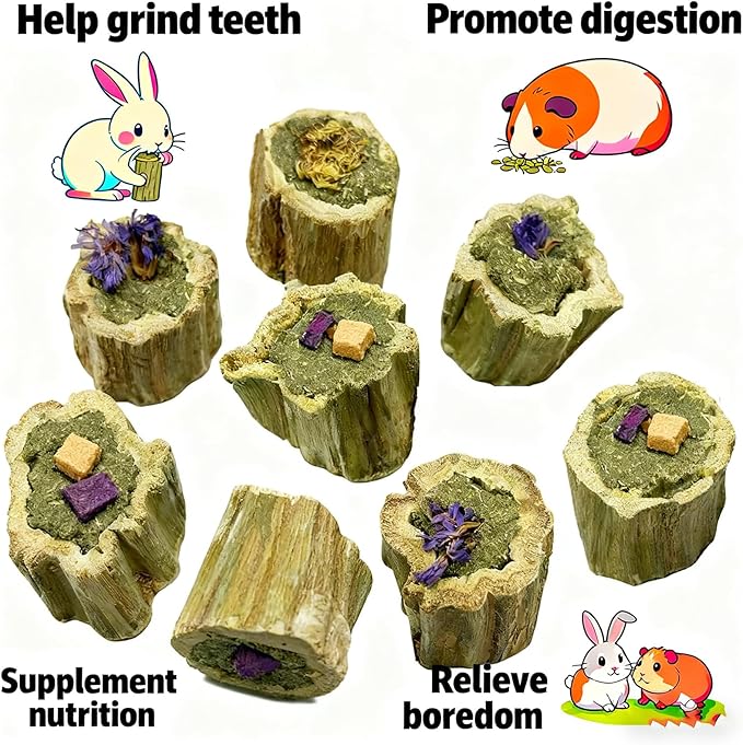 200G Rabbit Chew Toys Guinea Pig Treats Natural Papaya Wood Chew Sticks for Teeth Bunny Guinea Pig Hamster Chinchilla
