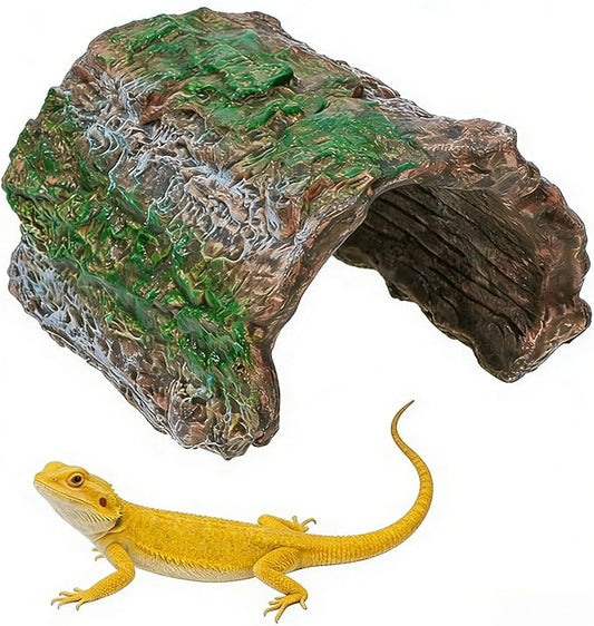 Reptile Hide Fish Tank Decorations Reptile Tank Habitat Aquarium Decor Hideout Terrarium Accessories Reptiles Cave for Dragon Lizard Spider