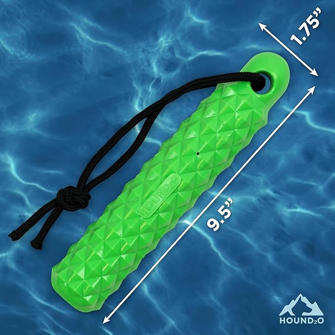Dog Toys | Rope Bumper Floating Outdoor Toy for Dogs | Bright Green Fetch Toy