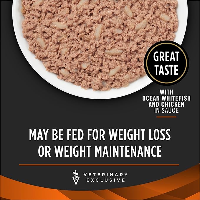Purina Pro Plan Veterinary Diets OM Overweight Management Feline Formula Wet Cat Food With Ocean Whitefish and Chicken - (Pack of 24) 5.5 oz. Cans