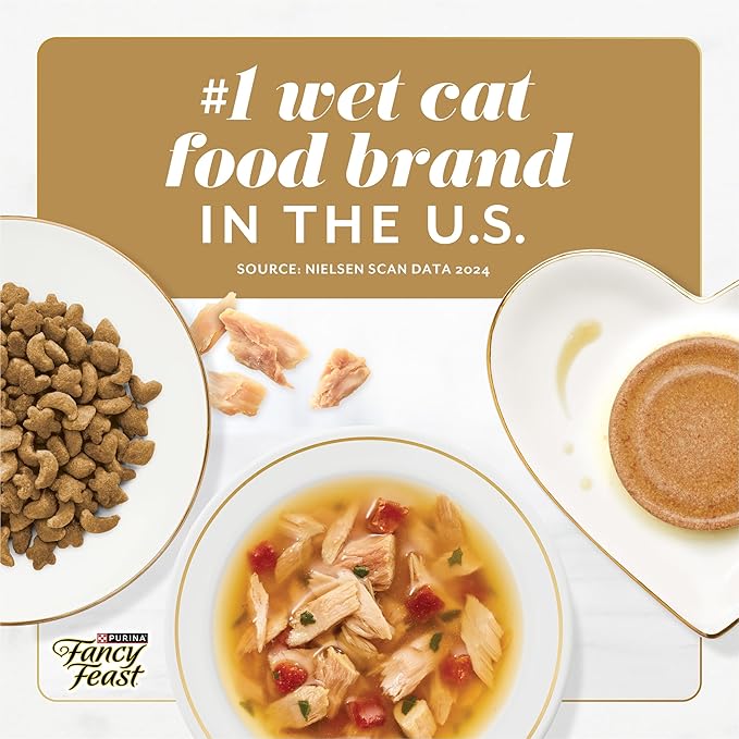 Fancy Feast Gems Pate Cat Food Mousse with Tuna and a Halo of Savory Gravy Cat Food - 4 oz. Boxes,(Pack of 16)