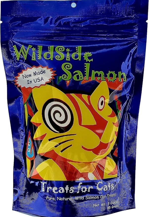 100% Wild Alaskan Salmon Freeze Dried Cat Treats - Healthy Training Treat - 3oz (3 Pack)