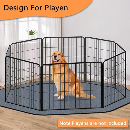 Bunlitent Washable Pee Pads for Dogs, 83'' Diagonal Octagon Puppy Pads, Designed for 24'' Width 8 Panels Dog Playpen, Non-Slip Whelping Pads with Super Absorbent, 2 Pack