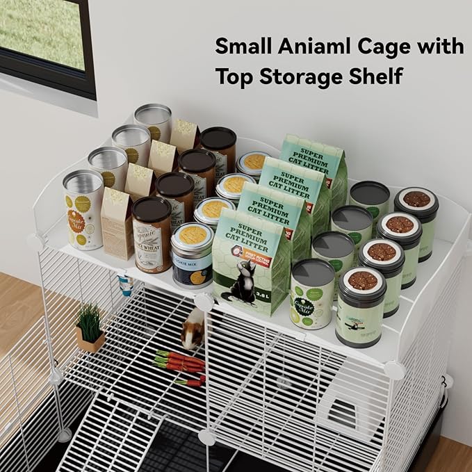 STILLCOVE Large Guinea Pig Cages Indoor: Small Animal Pet Playpen Metal Fence Yard with Waterproof Mat for Hamster Rabbit Bunny Ferret Rat Chinchilla Hedgehog