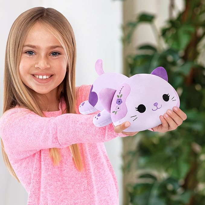 Onsoyours Original Lavender Cat Plush Kitty Plushies Toy Kitten Stuffed Animal Soft Pillow Little Kawaii Plushie Gift for Kids & Adults (Lavender Cat,9")